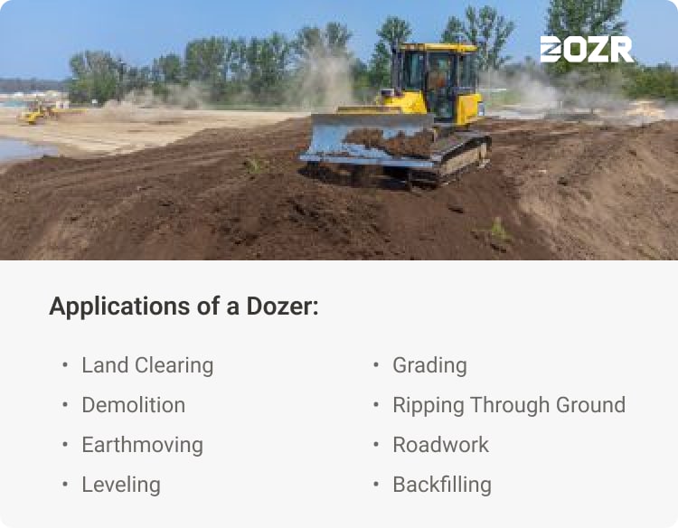 applications and uses of a bulldozer